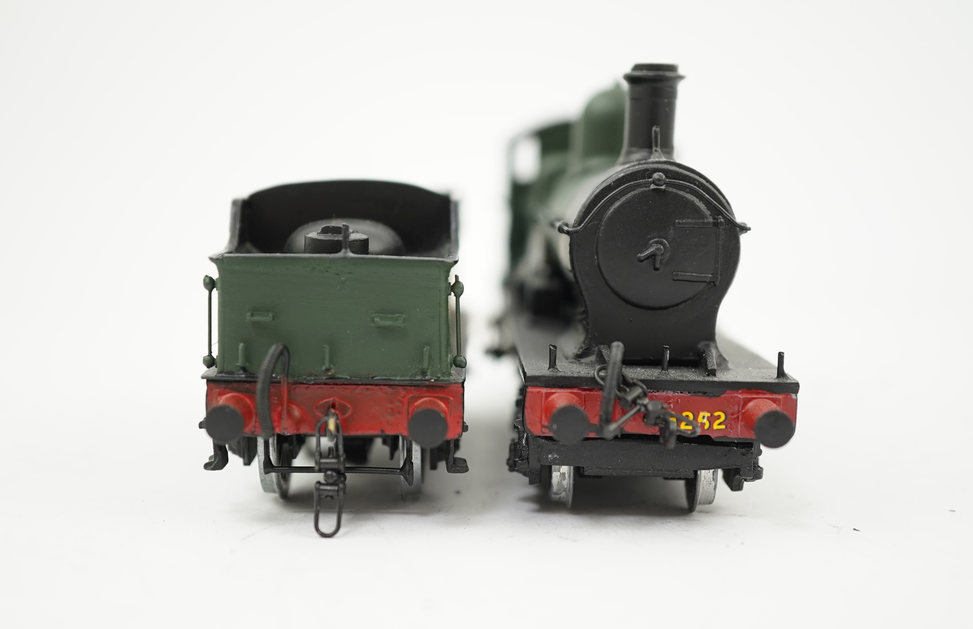 Two 00 gauge brass and white metal kit built Dean designed GWR tender locomotives; an Aberdare class 2-6-0, 2601, together with a Duke class 4-4-0, 3252, constructed, painted and lined to a high standard, both motored fo